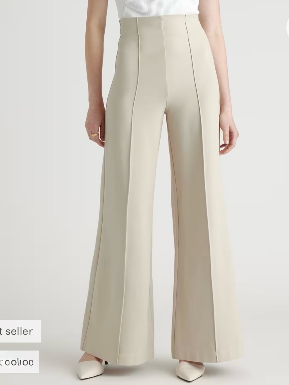 Quince Ultra Stretch Ponte Super Wide Leg Pants